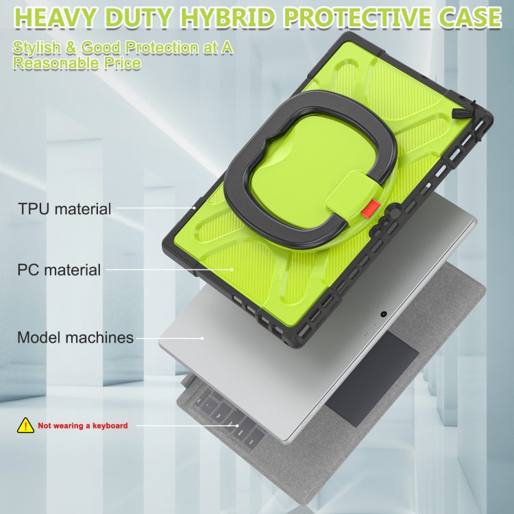 For MicroSoft Surface Pro 4 / 5 / 6 / 7 TPU + PC Tablet Case(Yellow Green) - Others by PMC TechLife | Online Shopping South Africa | PMC TechLife | Buy Now Pay Later Mobicred