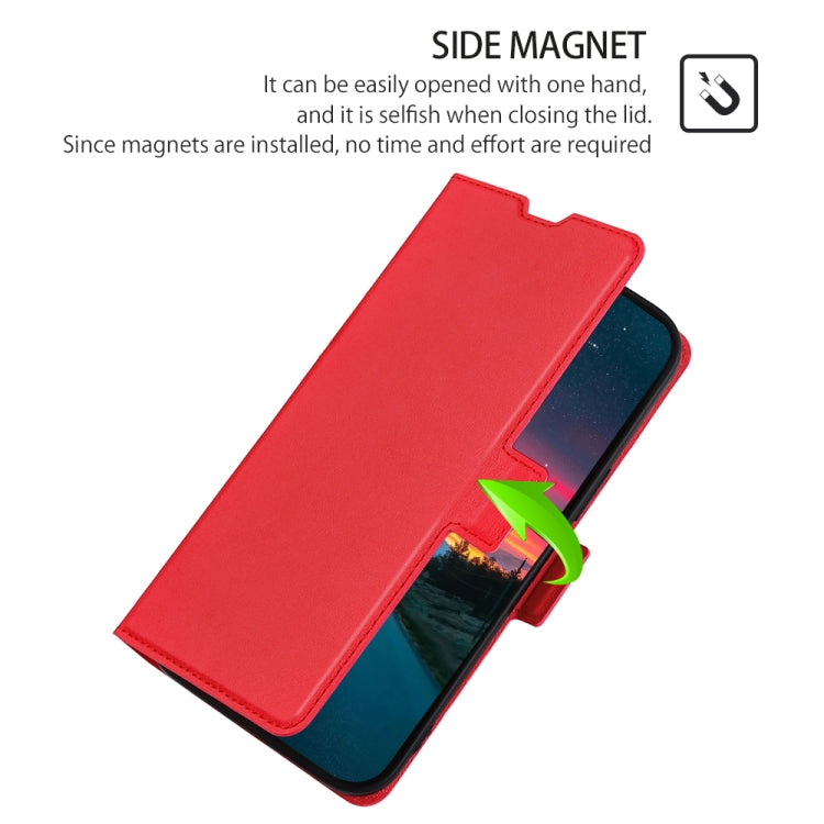 For Blackview A80 Pro Ultra-thin Voltage Side Buckle PU + TPU Leather Phone Case(Red) - More Brand by PMC Jewellery | Online Shopping South Africa | PMC Jewellery | Buy Now Pay Later Mobicred