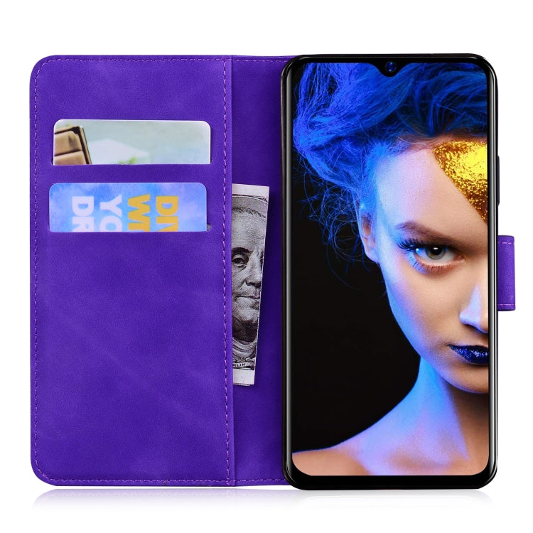 For Blackview A60 Skin Feel Pure Color Flip Leather Phone Case(Purple) - More Brand by PMC Jewellery | Online Shopping South Africa | PMC Jewellery | Buy Now Pay Later Mobicred