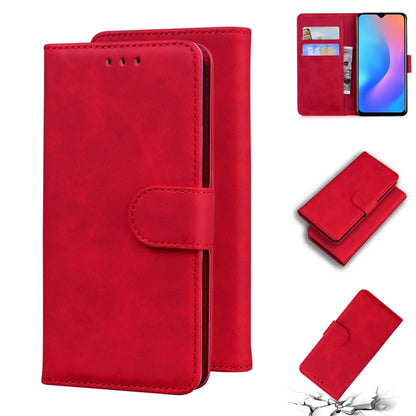 For Blackview A60 Pro Skin Feel Pure Color Flip Leather Phone Case(Red) - More Brand by PMC Jewellery | Online Shopping South Africa | PMC Jewellery | Buy Now Pay Later Mobicred