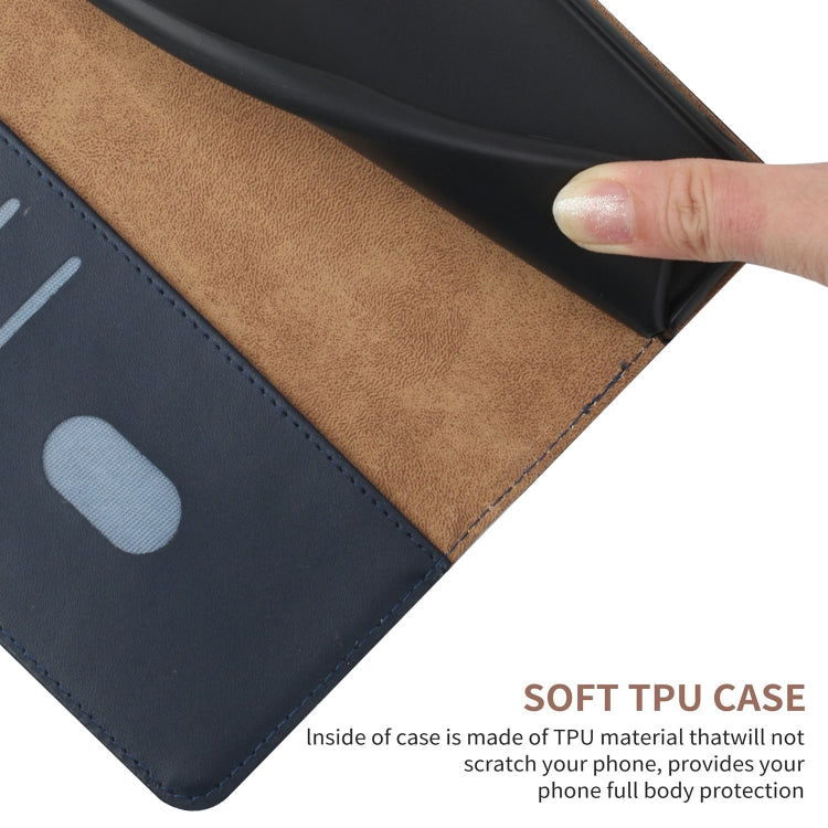 For OnePlus 10 Pro Genuine Leather Fingerprint-proof Horizontal Flip Phone Case(Blue) - OnePlus Cases by PMC TechLife | Online Shopping South Africa | PMC TechLife | Buy Now Pay Later Mobicred