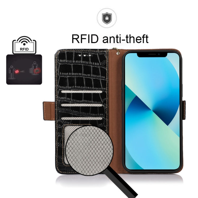 For Sony Xperia 1 IV Crocodile Top Layer Cowhide Leather Phone Case(Black) - Sony Cases by PMC TechLife | Online Shopping South Africa | PMC TechLife | Buy Now Pay Later Mobicred