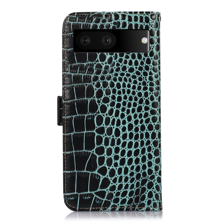 For Google Pixel 7 5G Crocodile Top Layer Cowhide Leather Phone Case(Green) - free shipping - PMC TechLife - Order now!