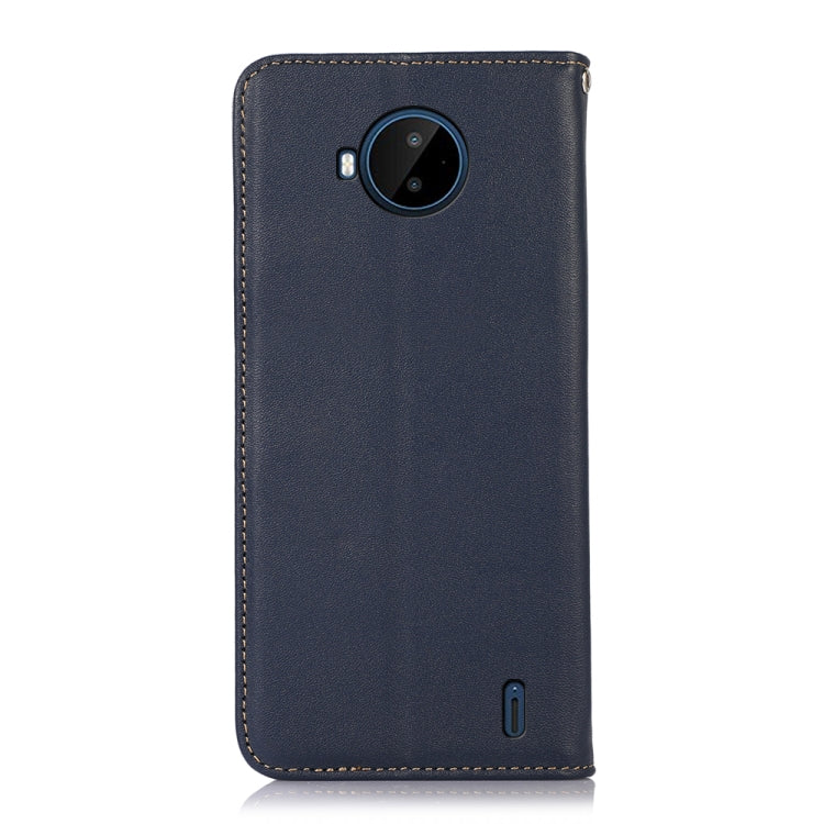 For Nokia C20 Plus KHAZNEH Nappa Top Layer Cowhide Leather Phone Case(Blue) - Nokia Cases by PMC TechLife | Online Shopping South Africa | PMC TechLife | Buy Now Pay Later Mobicred
