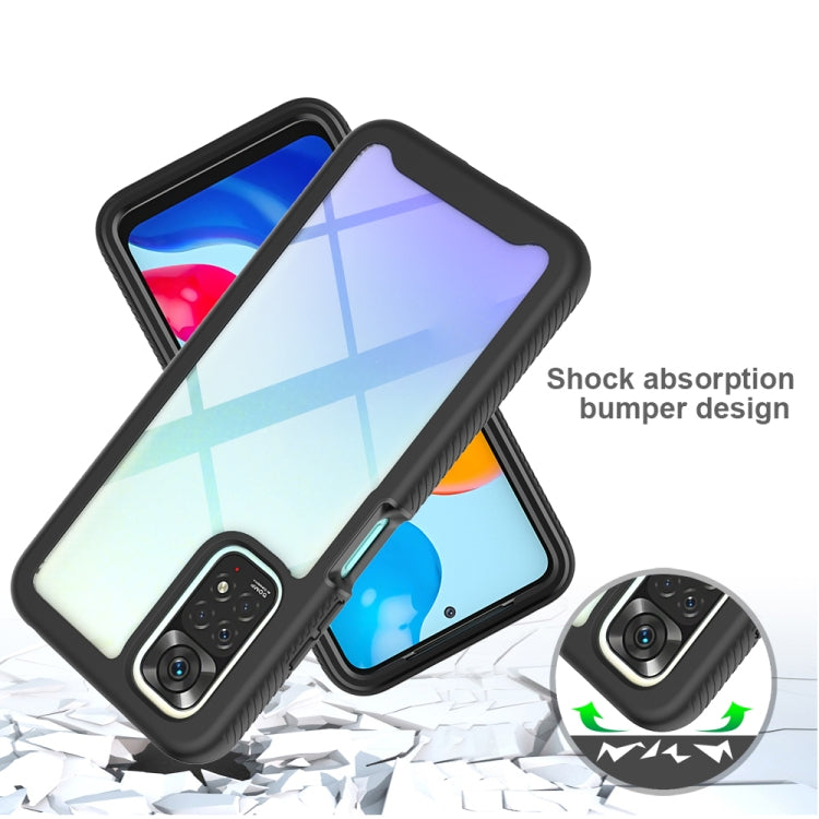 For Xiaomi Redmi Note 11 Global / Note 11S Starry Sky Solid Color Series PC + TPU Phone Case(Black) - Xiaomi Cases by PMC TechLife | Online Shopping South Africa | PMC TechLife