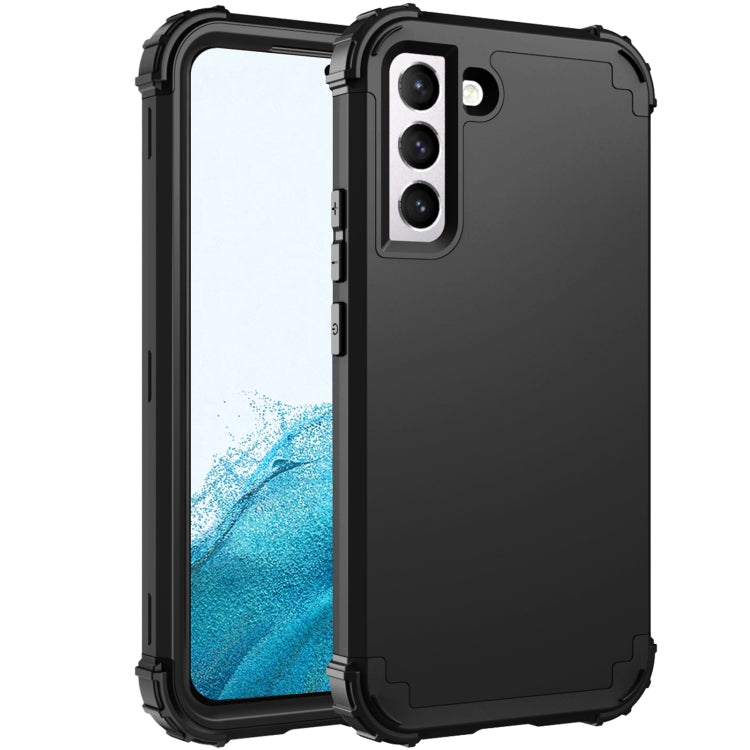 For Samsung Galaxy S22 5G PC + Silicone Phone Case(Black) - Galaxy S22 5G Cases by PMC TechLife | Online Shopping South Africa | PMC TechLife