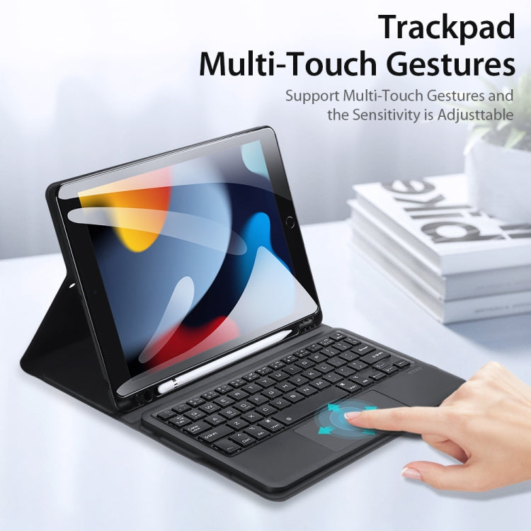 DUX DUCIS Bluetooth Keyboard Leather Case with Touchpad & Smart Sleep Function For iPad 10.2 2021 / 2020 / 2019(Black) - Universal by DUX DUCIS | Online Shopping South Africa | PMC TechLife | Buy Now Pay Later Mobicred
