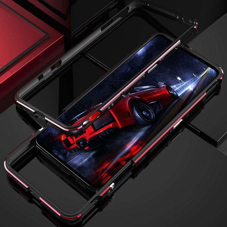 For ZTE nubia Red Magic 7 Pro Aurora Series Metal Frame Phone Case(Black Silver) - ZTE Cases by PMC TechLife | Online Shopping South Africa | PMC TechLife | Buy Now Pay Later Mobicred