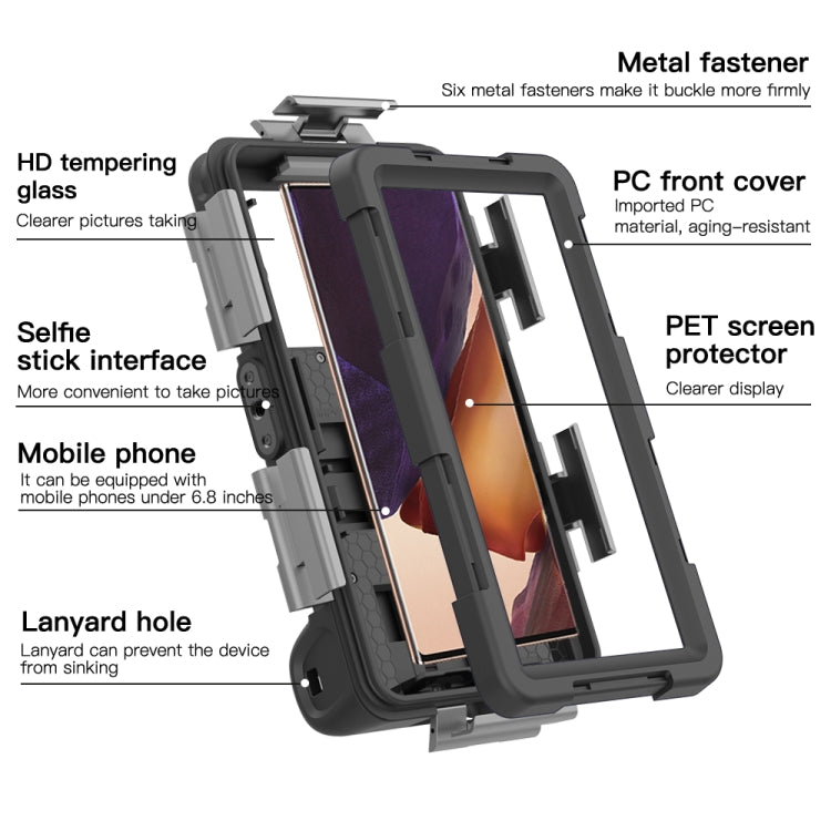 RedPepper 2nd Generation Diving Waterproof Protective Case, Waterproof depth: 15m(Black + Green) - free shipping - PMC Jewellery - Order now!