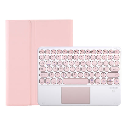 YA610B-A Candy Color Skin Feel Texture Round Keycap Bluetooth Keyboard Leather Case with Touchpad For Samsung Galaxy Tab S6 Lite 10.4 inch SM-P610 / SM-P615(Pink) - Samsung Keyboard by PMC Jewellery | Online Shopping South Africa | PMC Jewellery | Buy Now Pay Later Mobicred