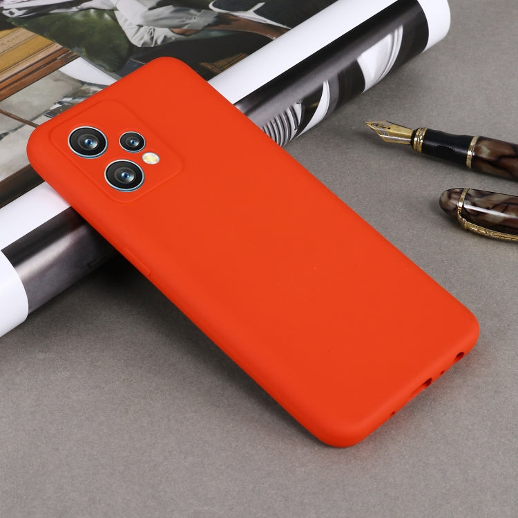 For OPPO Realme 9 Pro+ 5G Global Pure Color Liquid Silicone Shockproof Full Coverage Phone Case(Red) - Realme Cases by PMC TechLife | Online Shopping South Africa | PMC TechLife | Buy Now Pay Later Mobicred