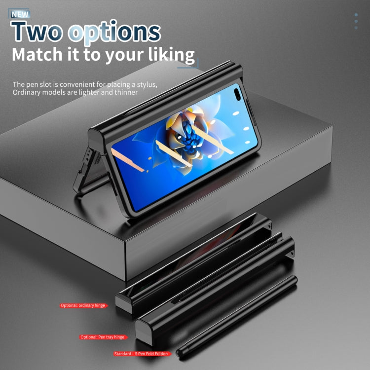 For Huawei Mate X2 Electroplating Hinge Phone Case with Stylus(Black) - Huawei Cases by PMC TechLife | Online Shopping South Africa | PMC TechLife | Buy Now Pay Later Mobicred