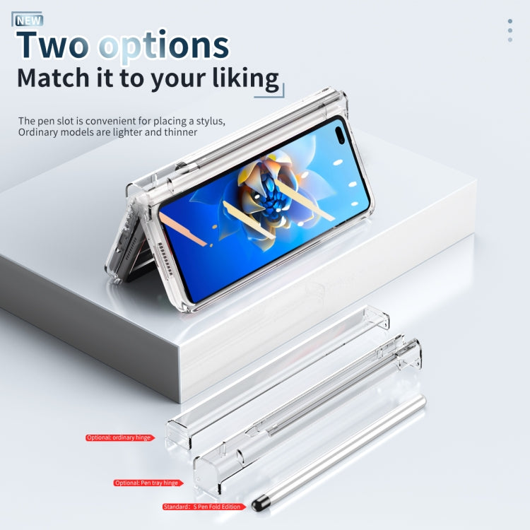 For Huawei Mate X2 Electroplating Hinge Phone Case with Stylus(Transparent) - Huawei Cases by PMC TechLife | Online Shopping South Africa | PMC TechLife | Buy Now Pay Later Mobicred