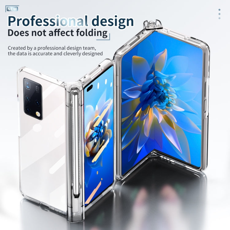 For Huawei Mate X2 Electroplating Hinge Phone Case with Stylus(Transparent) - Huawei Cases by PMC TechLife | Online Shopping South Africa | PMC TechLife | Buy Now Pay Later Mobicred