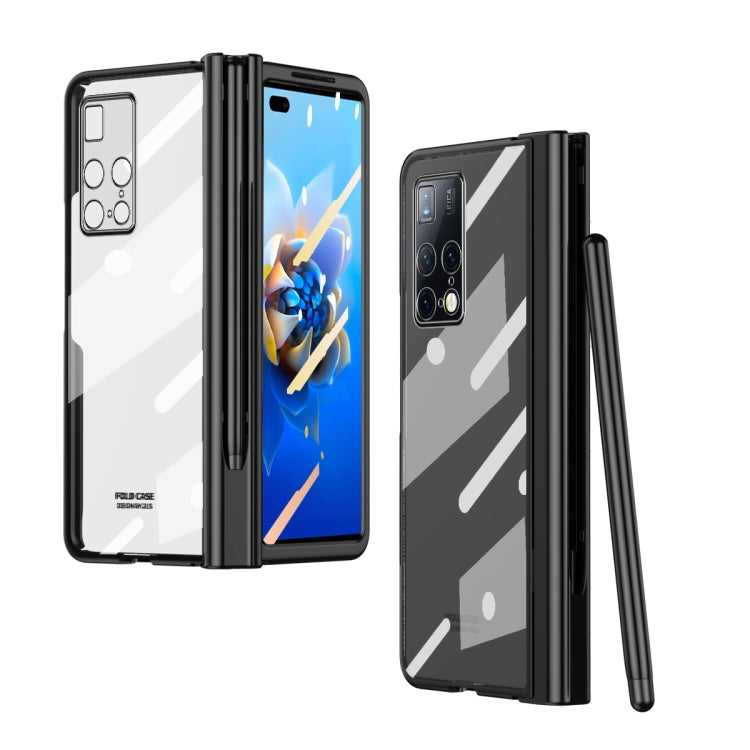 For Huawei Mate X2 Full Body Electroplating Hinge Phone Case with Stylus(Black) - Huawei Cases by PMC TechLife | Online Shopping South Africa | PMC TechLife | Buy Now Pay Later Mobicred