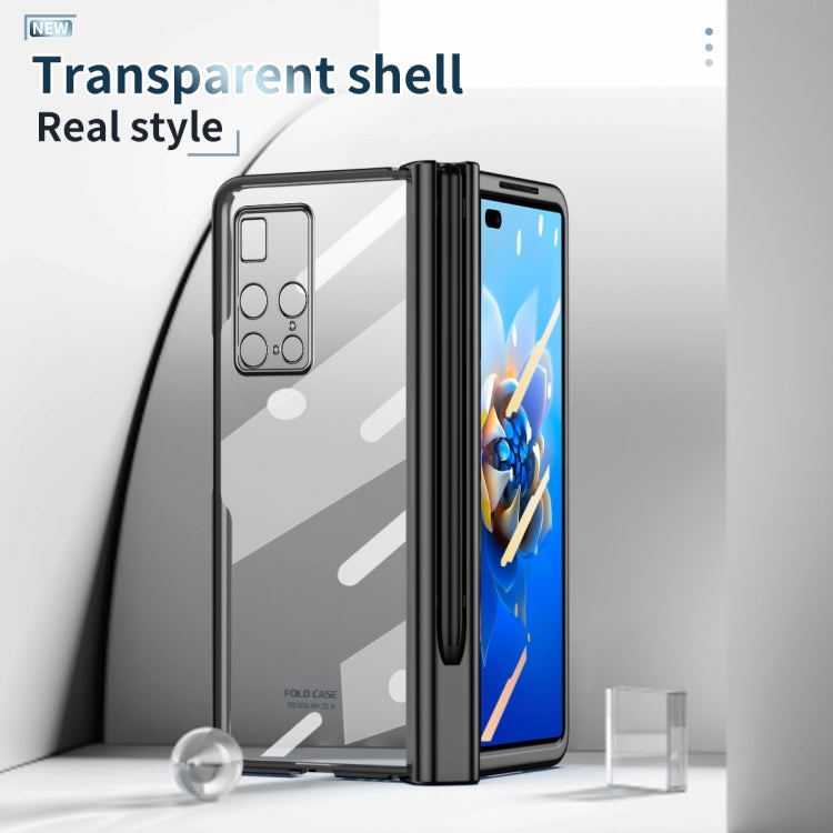For Huawei Mate X2 Full Body Electroplating Hinge Phone Case with Stylus(Black) - Huawei Cases by PMC TechLife | Online Shopping South Africa | PMC TechLife | Buy Now Pay Later Mobicred
