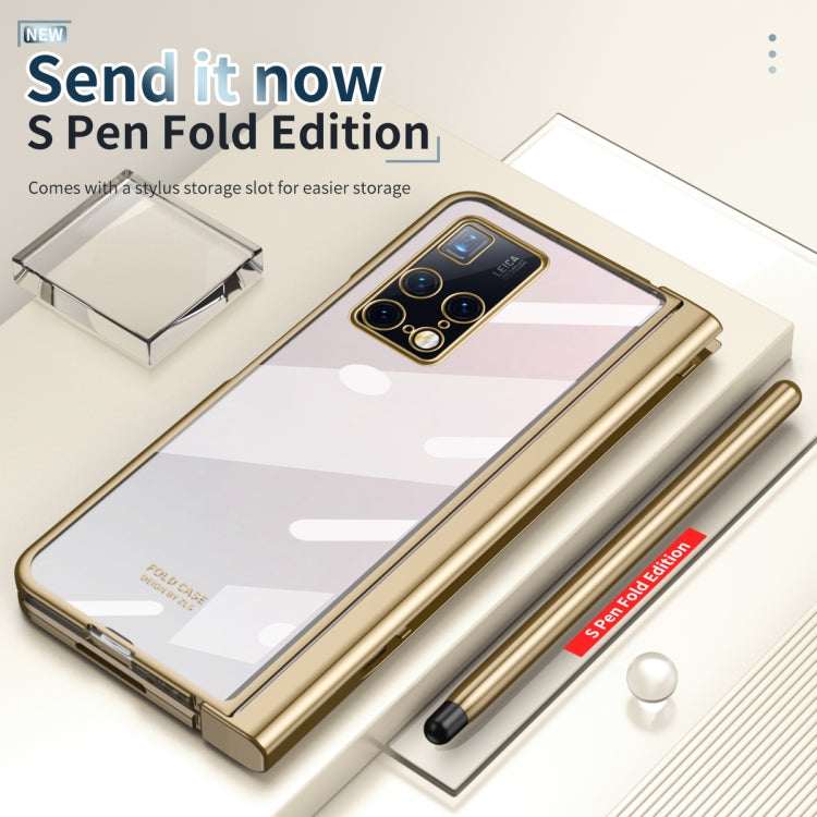 For Huawei Mate X2 Full Body Electroplating Hinge Phone Case with Stylus(Gold) - Huawei Cases by PMC TechLife | Online Shopping South Africa | PMC TechLife | Buy Now Pay Later Mobicred