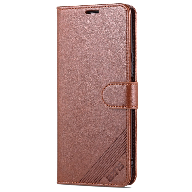 For U-Magic Enjoy 50 Plus AZNS Sheepskin Texture Flip Leather Phone Case(Brown) - More Brand by AZNS | Online Shopping South Africa | PMC Jewellery | Buy Now Pay Later Mobicred