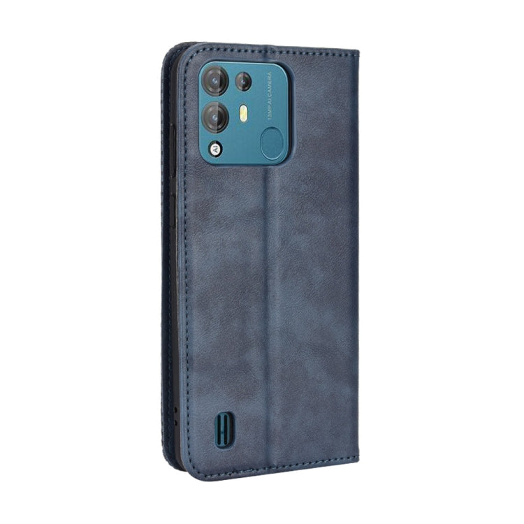 For Blackview A55 Pro Magnetic Buckle Retro Texture Leather Phone Case(Blue) - More Brand by PMC Jewellery | Online Shopping South Africa | PMC Jewellery | Buy Now Pay Later Mobicred