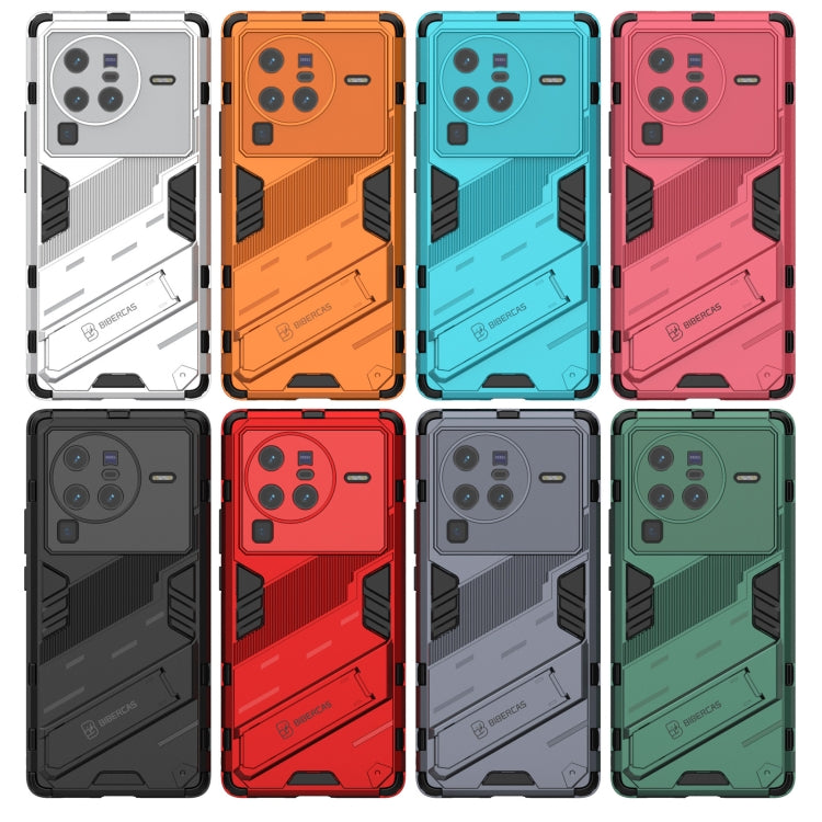 For vivo X80 Pro Punk Armor PC + TPU Phone Case with Holder(Black) - vivo Cases by PMC TechLife | Online Shopping South Africa | PMC TechLife