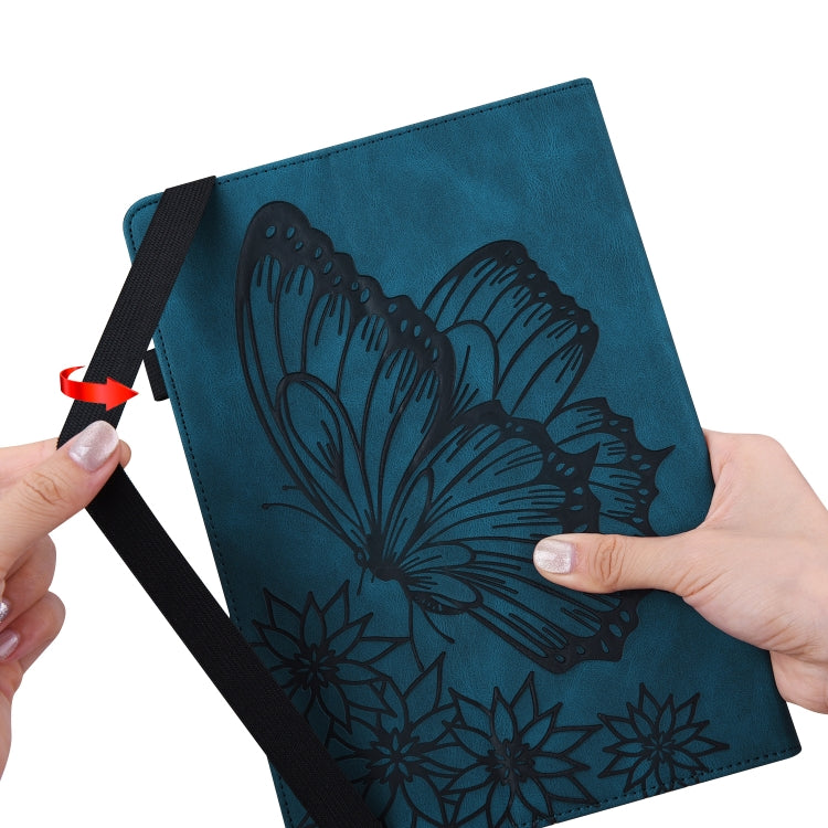 For Lenovo Tab M10 Plus 10.6 3rd Gen 2022 Big Butterfly Embossed Leather Tablet Case(Blue) - free shipping - PMC TechLife - Order now!