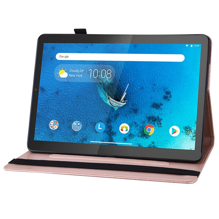 For Lenovo Tab M10 Plus 10.6 3rd Gen 2022 Big Butterfly Embossed Leather Tablet Case(Rose Gold) - Lenovo by PMC TechLife | Online Shopping South Africa | PMC TechLife | Buy Now Pay Later Mobicred