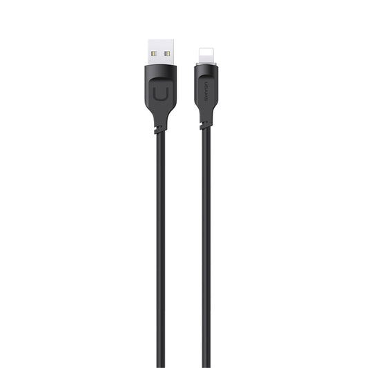 USAMS US-SJ565 8 Pin Fast Charing Data Cable with Light, Length: 1.2m(Black) - Normal Style Cable by USAMS | Online Shopping South Africa | PMC Jewellery | Buy Now Pay Later Mobicred