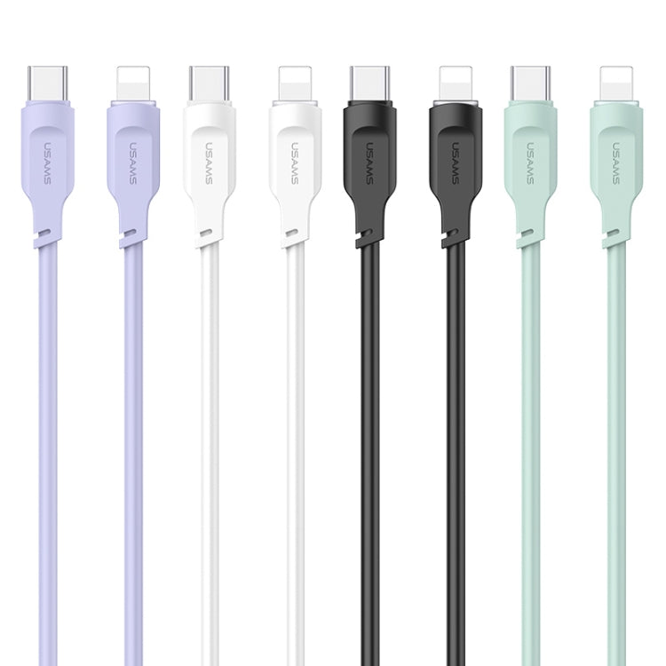 USAMS US-SJ566 Type-C / USB-C to 8 Pin PD 20W Fast Charing Data Cable with Light, Length: 1.2m(Green) - 2 in 1 Cable by USAMS | Online Shopping South Africa | PMC Jewellery | Buy Now Pay Later Mobicred