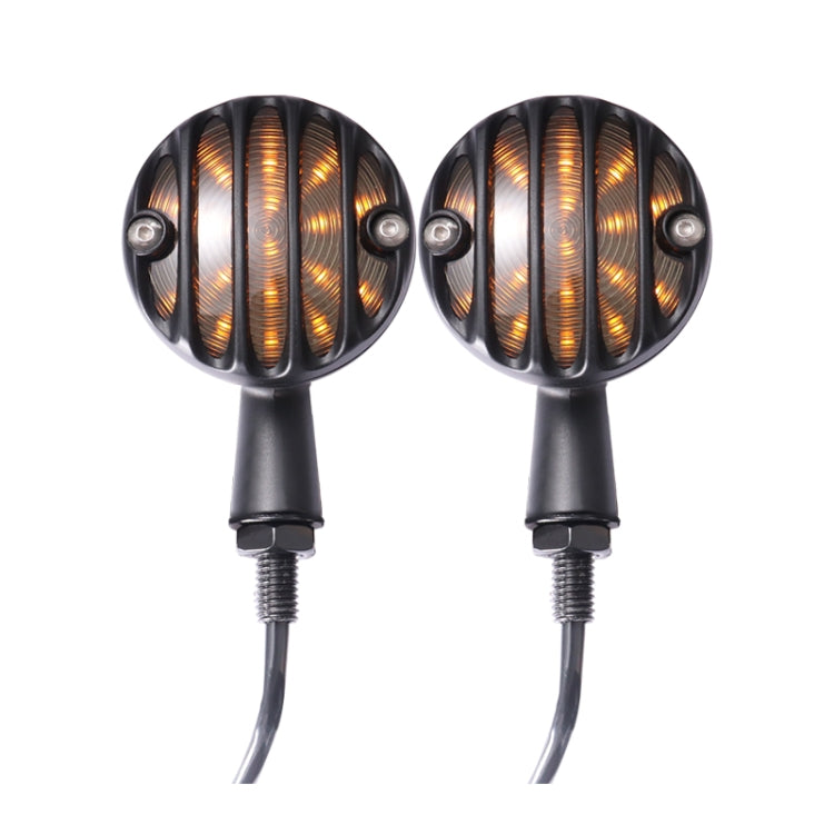 HP-Z056 1 Pair Retro Motorcycle Modified LED Turn Signal for Harley(Black) - Signal Lights by PMC TechLife | Online Shopping South Africa | PMC TechLife | Buy Now Pay Later Mobicred