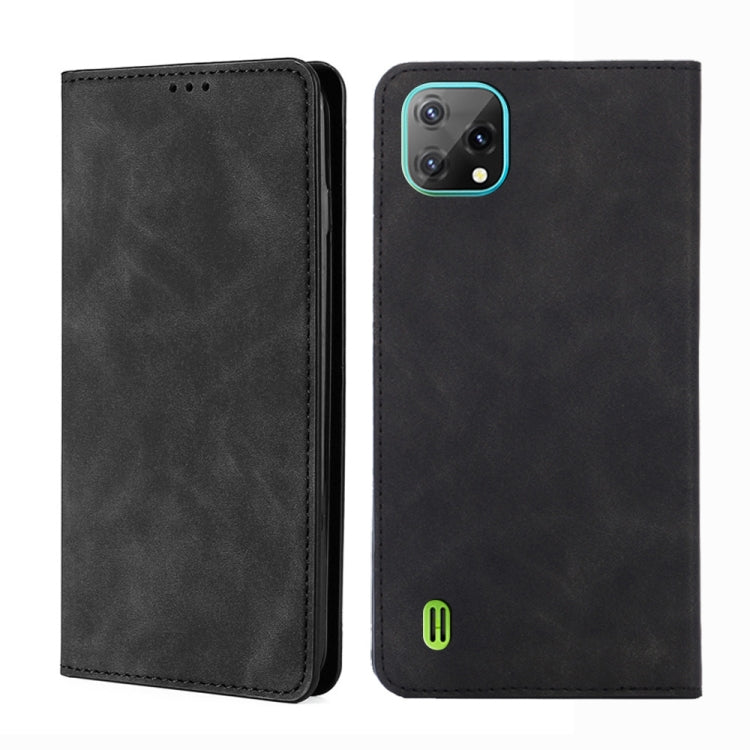 For Blackview A55 Skin Feel Magnetic Horizontal Flip Leather Phone Case(Black) - More Brand by PMC Jewellery | Online Shopping South Africa | PMC Jewellery