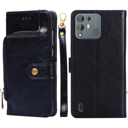 For Blackview A55 Pro Zipper Bag Leather Phone Case(Black) - More Brand by PMC Jewellery | Online Shopping South Africa | PMC Jewellery