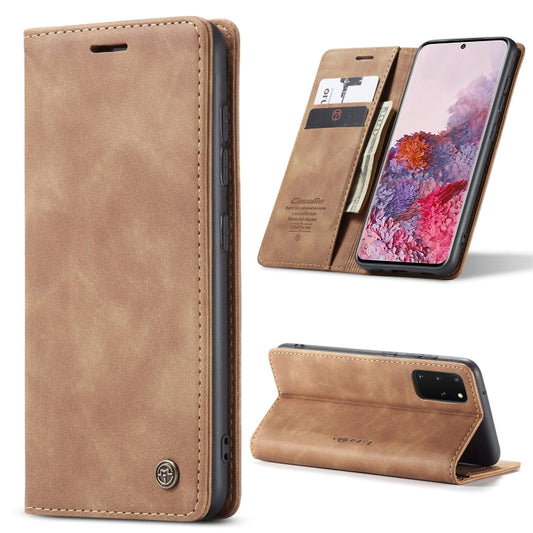 For Galaxy S20 Plus CaseMe Multifunctional Horizontal Flip Leather Case, with Card Slot & Holder & Wallet(Brown) - Galaxy Phone Cases by CaseMe | Online Shopping South Africa | PMC Jewellery | Buy Now Pay Later Mobicred