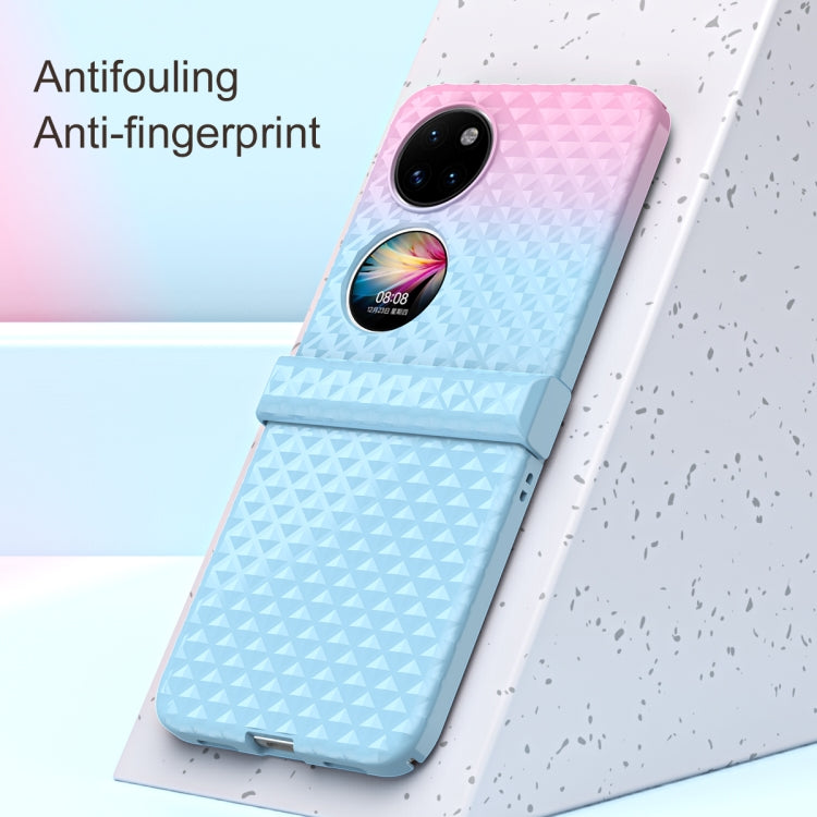 For Huawei P50 Pocket Rainbow Gradient Hinge Shockproof Phone Case(Blue Pink) - Huawei Cases by PMC TechLife | Online Shopping South Africa | PMC TechLife | Buy Now Pay Later Mobicred