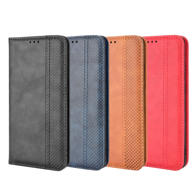 For Nokia C21 Plus Magnetic Buckle Retro Crazy Horse Leather Phone Case(Blue) - Nokia Cases by PMC TechLife | Online Shopping South Africa | PMC TechLife