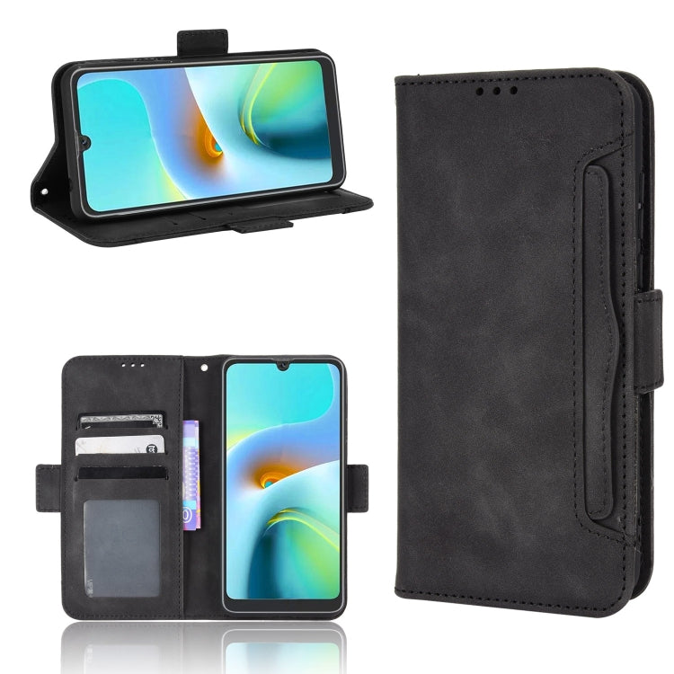 For Blackview A50 Skin Feel Calf Pattern Leather Phone Case(Black) - More Brand by PMC TechLife | Online Shopping South Africa | PMC TechLife | Buy Now Pay Later Mobicred