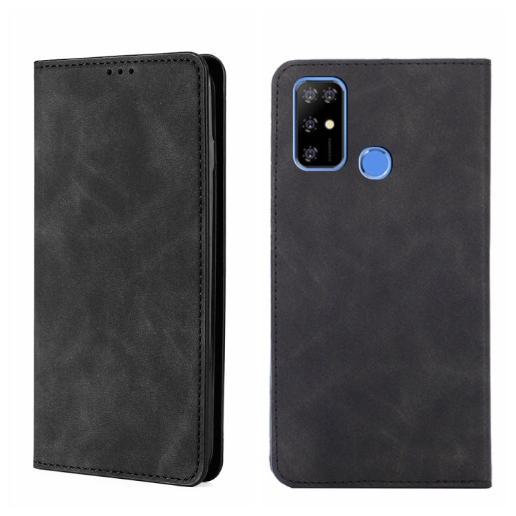 For DOOGEE X96 Pro Skin Feel Magnetic Horizontal Flip Leather Phone Case(Black) - More Brand by PMC TechLife | Online Shopping South Africa | PMC TechLife | Buy Now Pay Later Mobicred