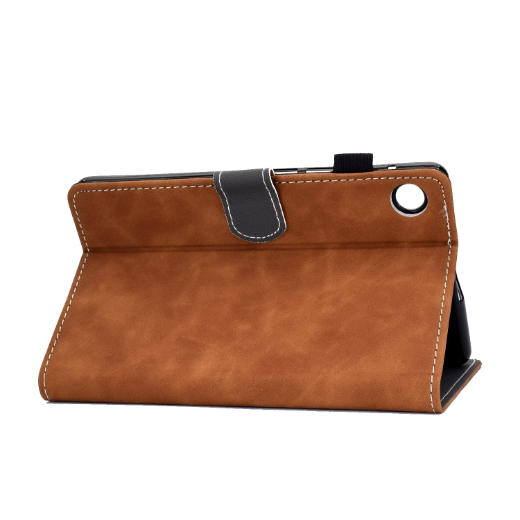 For Lenovo Tab M10 Plus 10.6 3rd Gen 2022 Stitching Cowhide Texture Smart Leather Tablet Case(Brown) - Lenovo by PMC TechLife | Online Shopping South Africa | PMC TechLife