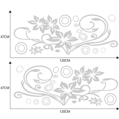 2 PCS/Set D-75 Flower Vine Pattern Car Modified Decorative Sticker(Light Grey) - Decorative Sticker by PMC Jewellery | Online Shopping South Africa | PMC Jewellery | Buy Now Pay Later Mobicred