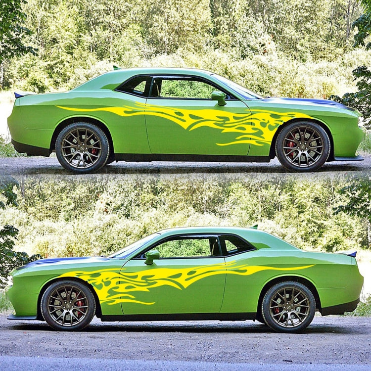 2 PCS/Set D-144 Fire Element Pattern Car Modified Decorative Sticker(Yellow) - Decorative Sticker by PMC TechLife | Online Shopping South Africa | PMC TechLife | Buy Now Pay Later Mobicred