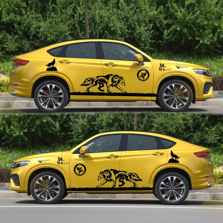 2 PCS/Set D-180 Wolf Totem Pattern Car Modified Decorative Sticker(Black) - Decorative Sticker by PMC TechLife | Online Shopping South Africa | PMC TechLife | Buy Now Pay Later Mobicred
