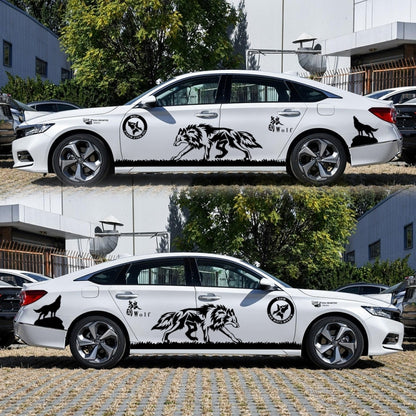 2 PCS/Set D-180 Wolf Totem Pattern Car Modified Decorative Sticker(Black) - Decorative Sticker by PMC Jewellery | Online Shopping South Africa | PMC Jewellery | Buy Now Pay Later Mobicred