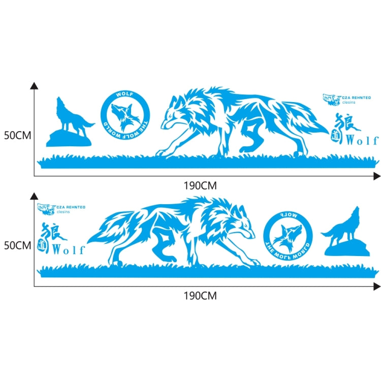 2 PCS/Set D-180 Wolf Totem Pattern Car Modified Decorative Sticker(Blue) - Decorative Sticker by PMC TechLife | Online Shopping South Africa | PMC TechLife | Buy Now Pay Later Mobicred
