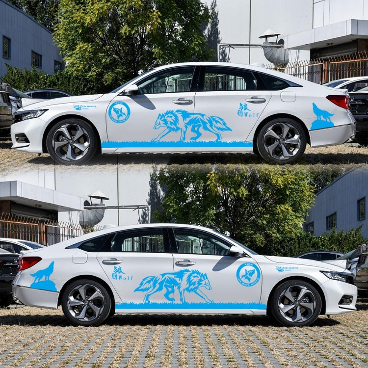 2 PCS/Set D-180 Wolf Totem Pattern Car Modified Decorative Sticker(Blue) - Decorative Sticker by PMC Jewellery | Online Shopping South Africa | PMC Jewellery | Buy Now Pay Later Mobicred