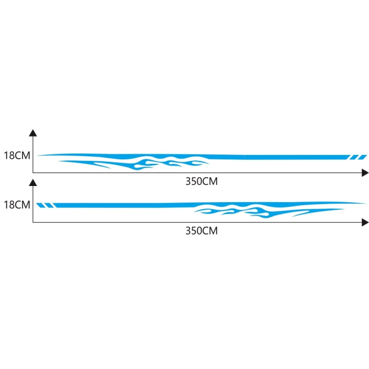 2 PCS/Set D-280 Flame Streak Pattern Car Modified Decorative Sticker(Blue) - Decorative Sticker by PMC Jewellery | Online Shopping South Africa | PMC Jewellery | Buy Now Pay Later Mobicred