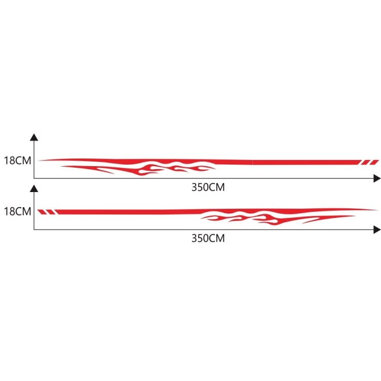2 PCS/Set D-280 Flame Streak Pattern Car Modified Decorative Sticker(Red) - Decorative Sticker by PMC Jewellery | Online Shopping South Africa | PMC Jewellery | Buy Now Pay Later Mobicred