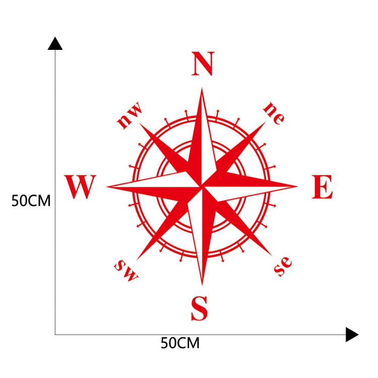 D-366 Compass Pattern Car Modified Decorative Sticker(Red) - free shipping - PMC TechLife - Order now!