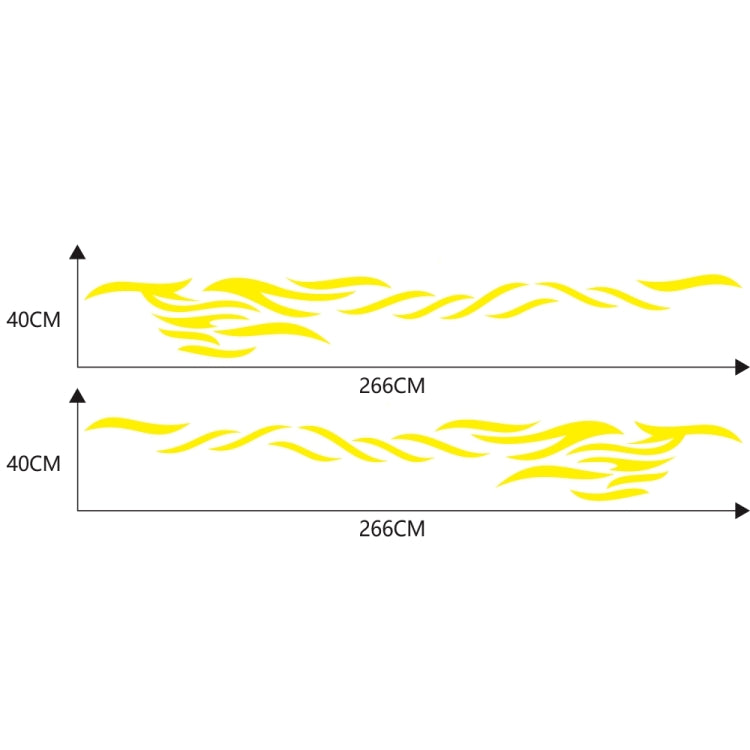 2 PCS/Set D-369 Totem Pattern Car Decorative Sticker(Yellow) - Decorative Sticker by PMC Jewellery | Online Shopping South Africa | PMC Jewellery | Buy Now Pay Later Mobicred