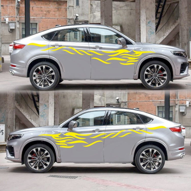 2 PCS/Set D-369 Totem Pattern Car Decorative Sticker(Yellow) - Decorative Sticker by PMC TechLife | Online Shopping South Africa | PMC TechLife | Buy Now Pay Later Mobicred