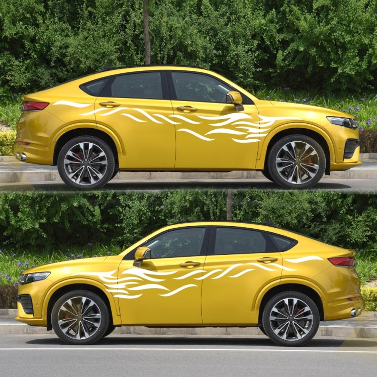 2 PCS/Set D-369 Totem Pattern Car Decorative Sticker(White) - Decorative Sticker by PMC TechLife | Online Shopping South Africa | PMC TechLife | Buy Now Pay Later Mobicred