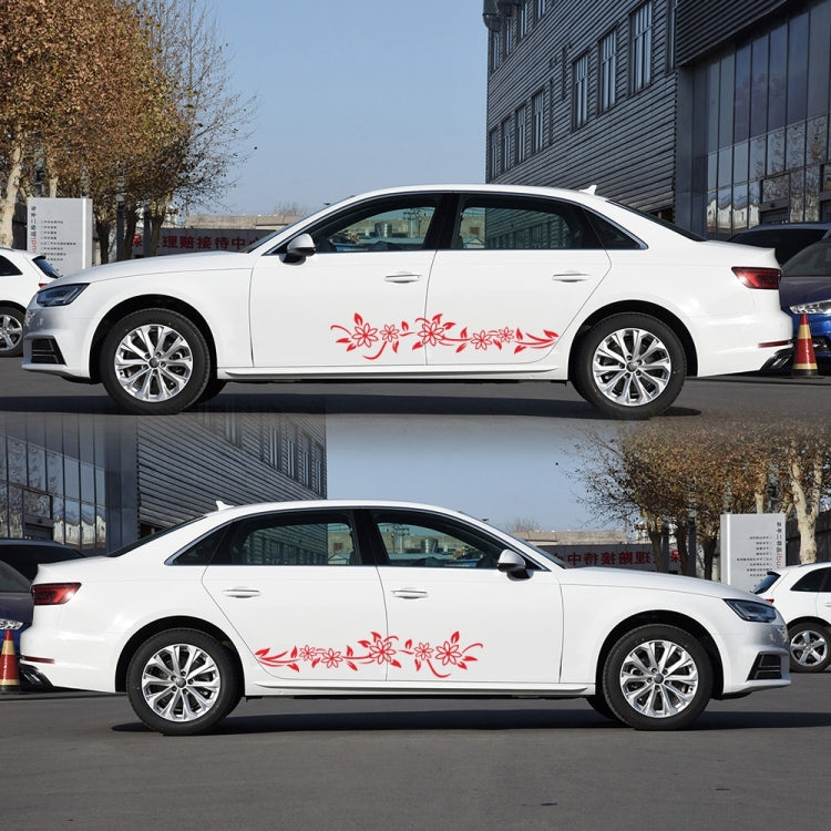 2 PCS/Set D-378 Flower Totem Pattern Car Modified Decorative Sticker(Red) - Decorative Sticker by PMC Jewellery | Online Shopping South Africa | PMC Jewellery | Buy Now Pay Later Mobicred